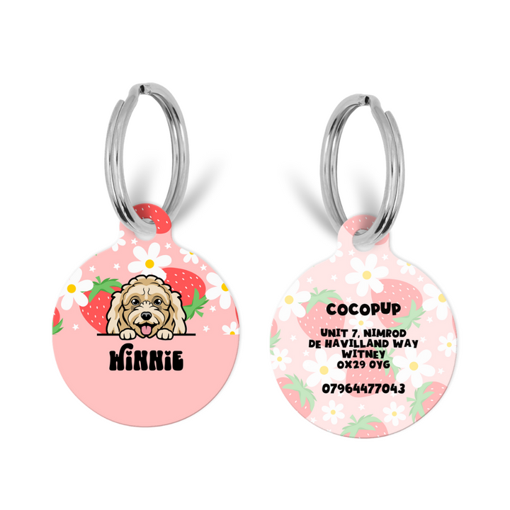Personalised Dog Cartoon ID Tag - Pupberry Fields