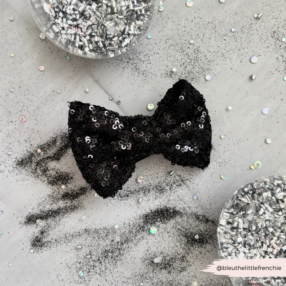 Limited Edition Sparkle Season Black Bow Tie