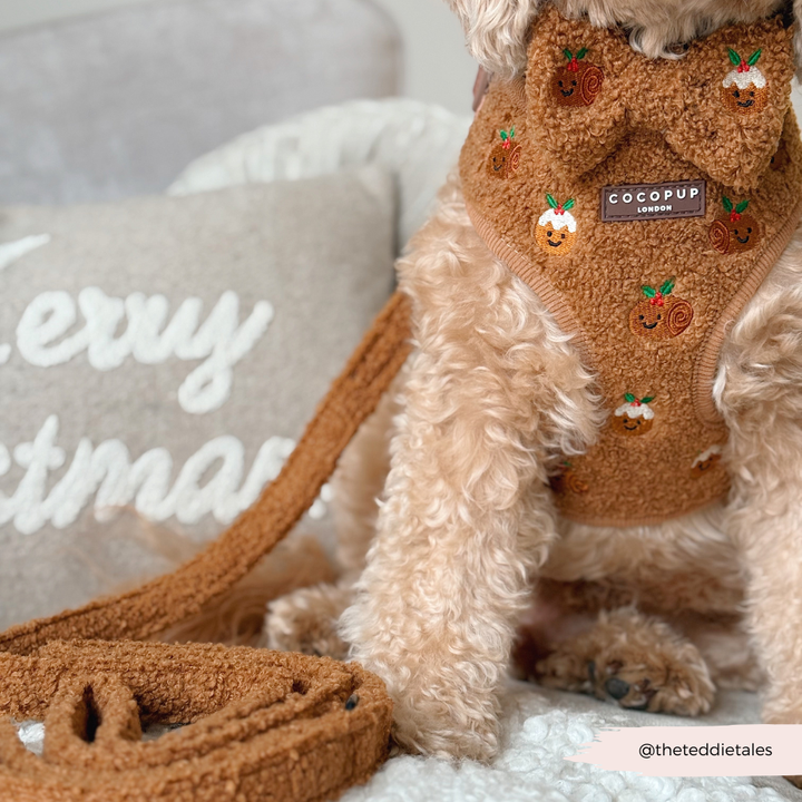 Festive Pudding Pup Adjustable Neck HARNESS