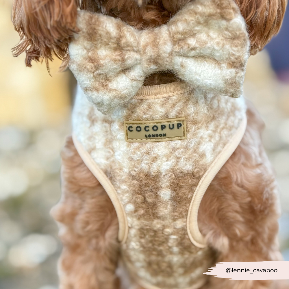Highland Fleece Adjustable Neck HARNESS - Oatmeal