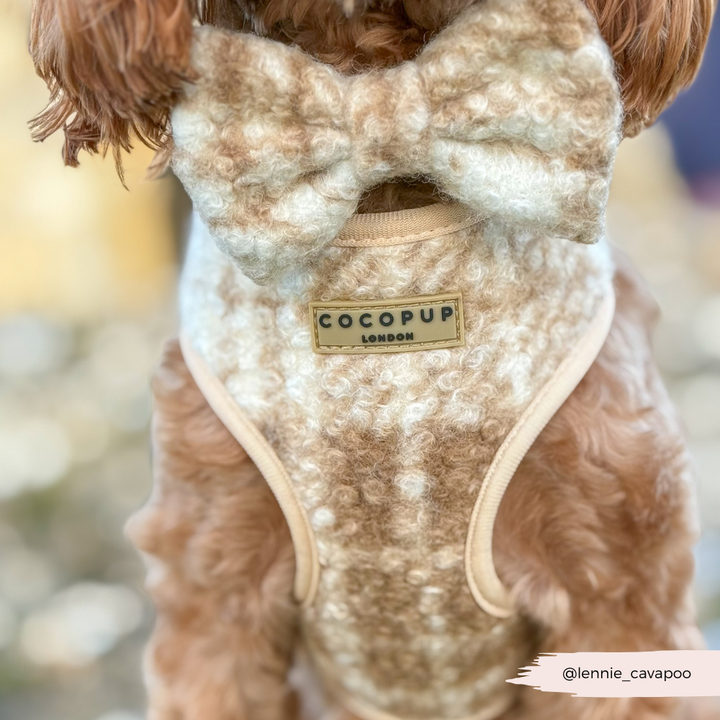 Highland Fleece Adjustable Neck HARNESS - Oatmeal