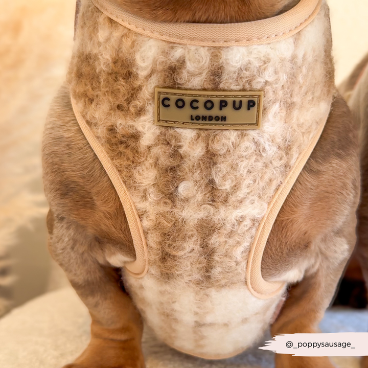 Highland Fleece Adjustable Neck HARNESS - Oatmeal