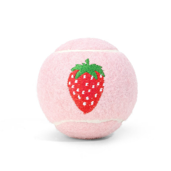 Embroidered Tennis Ball - Strawberry