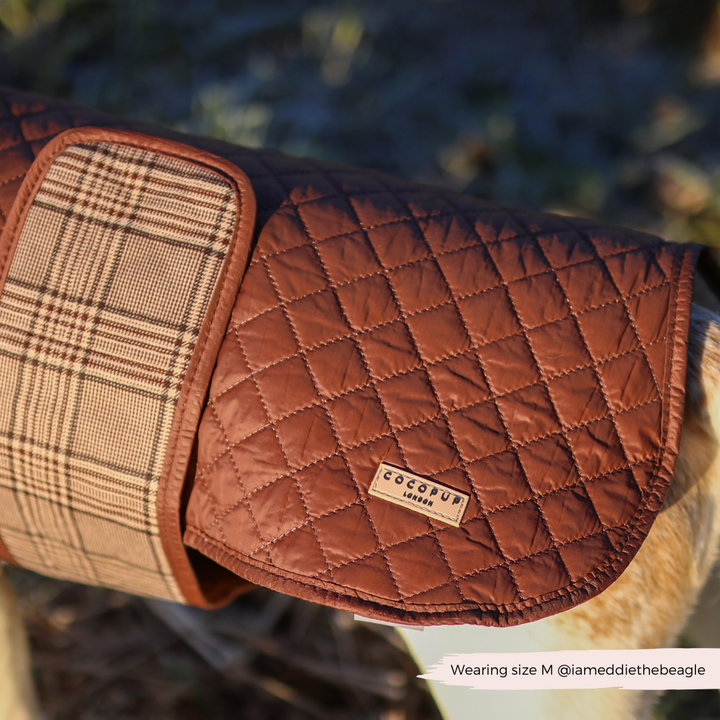 LUXE Quilted Dog Coat - Pup Plaid