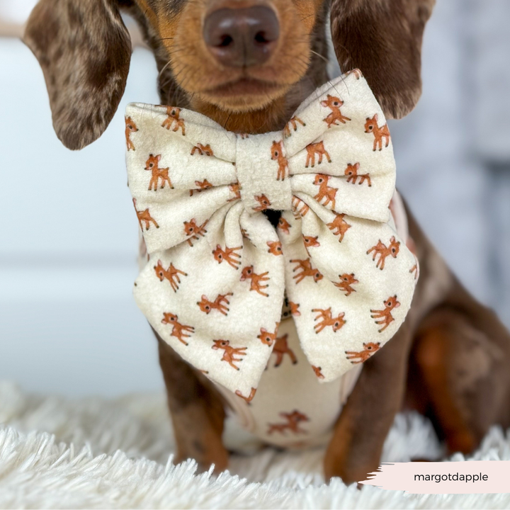 Fleecy Fawn Sailor Bow Tie
