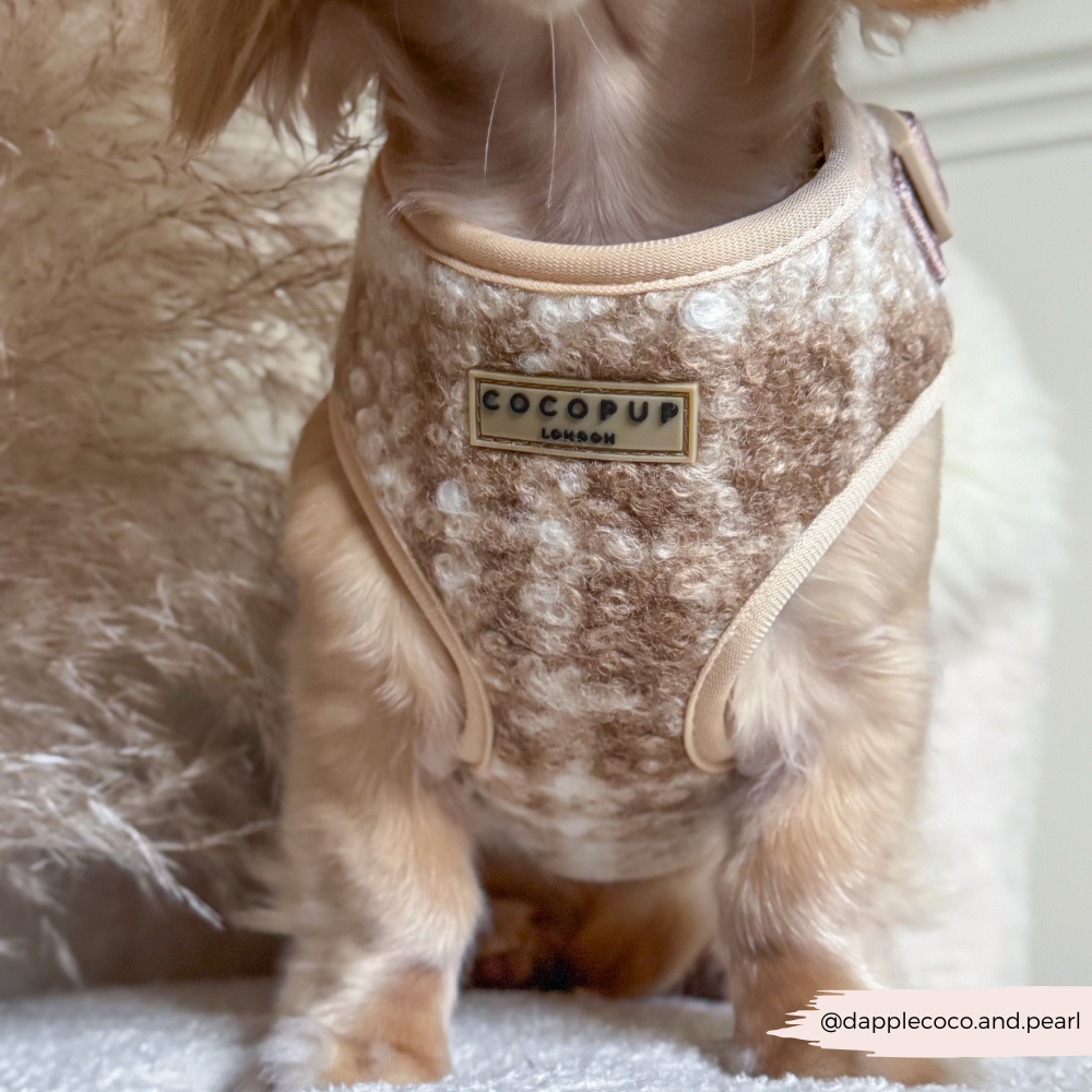 Highland Fleece Adjustable Neck HARNESS - Oatmeal