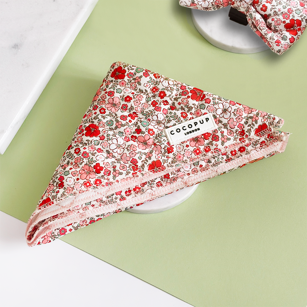 Quilted Christmas Flowers Bandana