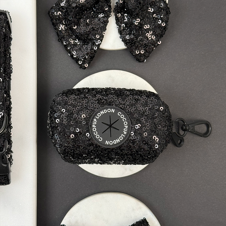 Limited Edition Sparkle Season Black Poop Bag Holder