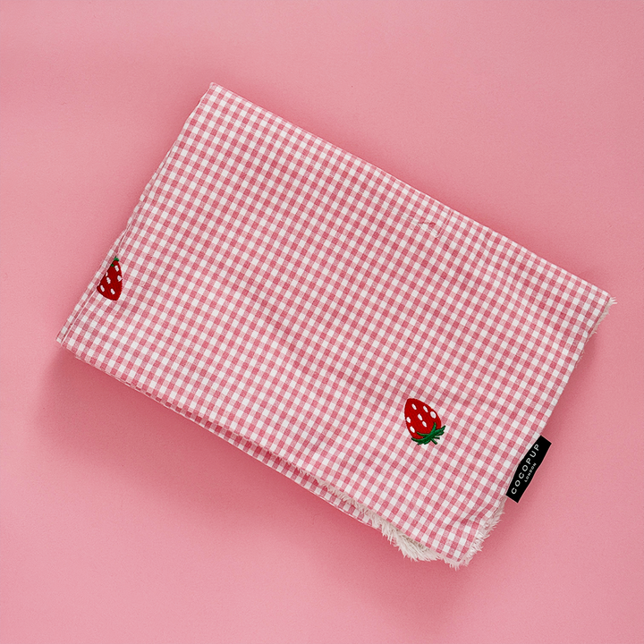 Travel Mat & Blanket Set - Strawberry Picnic Pup