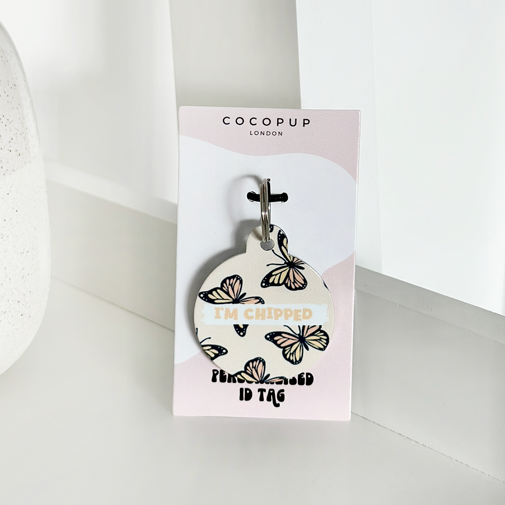 Personalised Text ID Tag - Boujee Butterfly