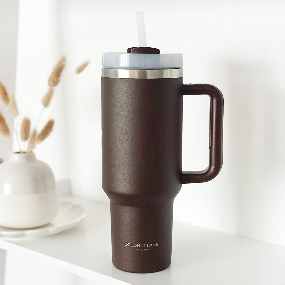 Chocolate Stainless Steel Tumbler - By Coconut Lane