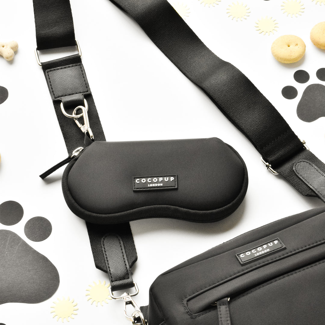 black sunglasses case for dog walking bag 