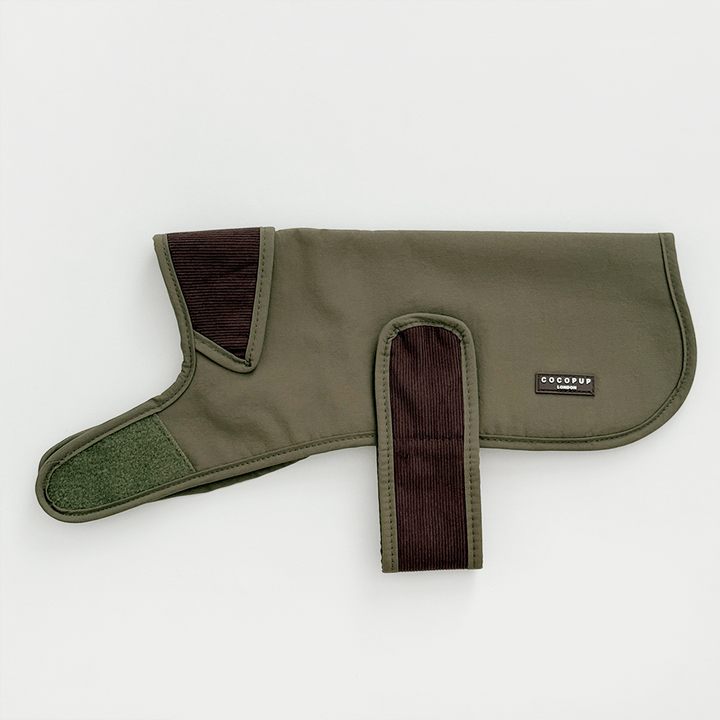 Farmhouse Quilted Dog Coat - Moss Green