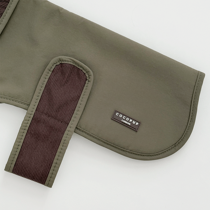 Farmhouse Quilted Dog Coat - Moss Green