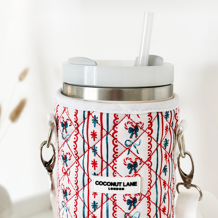 Quilted Let it Bow Tumbler Carry Case by Coconut Lane