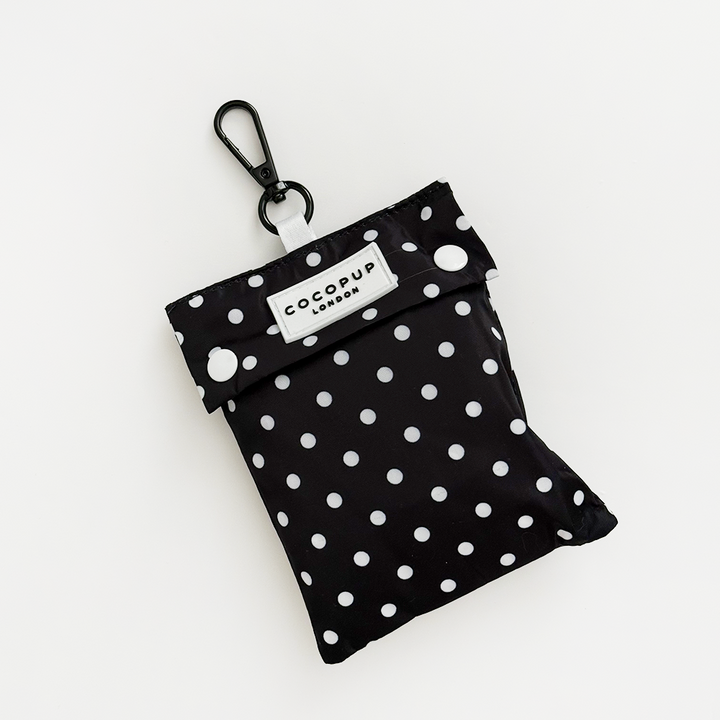 Dog Raincoat - Black Polka Dot