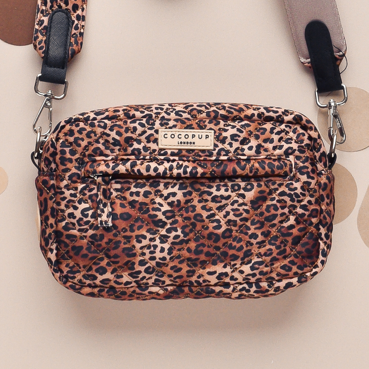 Dog Walking Bag - Quilted Leopard Pup