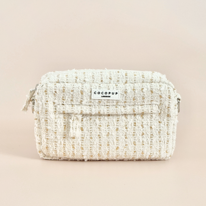 Vanilla Textured Tweed Dog Walking Bag Bundle - Vanilla Textured Tweed