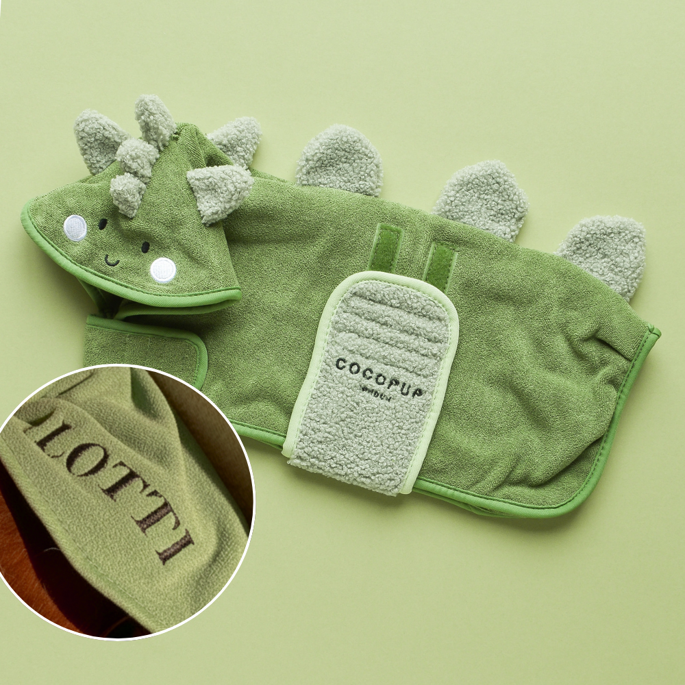 PERSONALISED Dinopup Drying Robe
