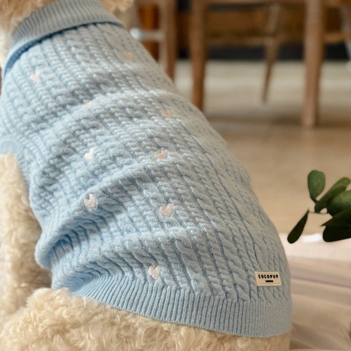 Jumper - Cable Knit Blue Heartstrings