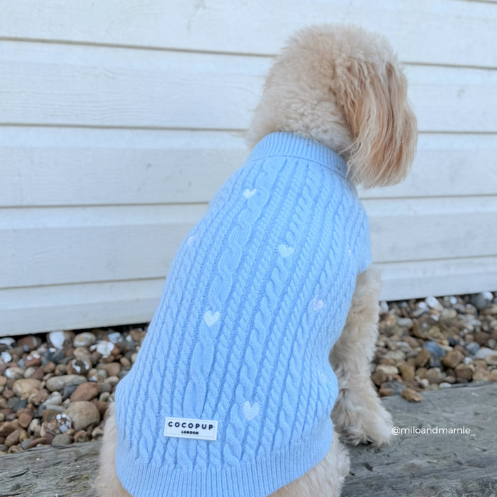 Jumper - Cable Knit Blue Heartstrings