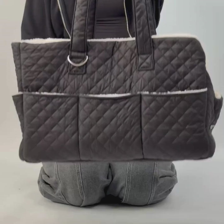 Dog Carrier - Quilted Black