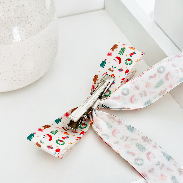 Christmas Pawty Ribbon Bow Clip - By Coconut Lane